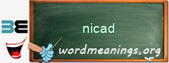 WordMeaning blackboard for nicad